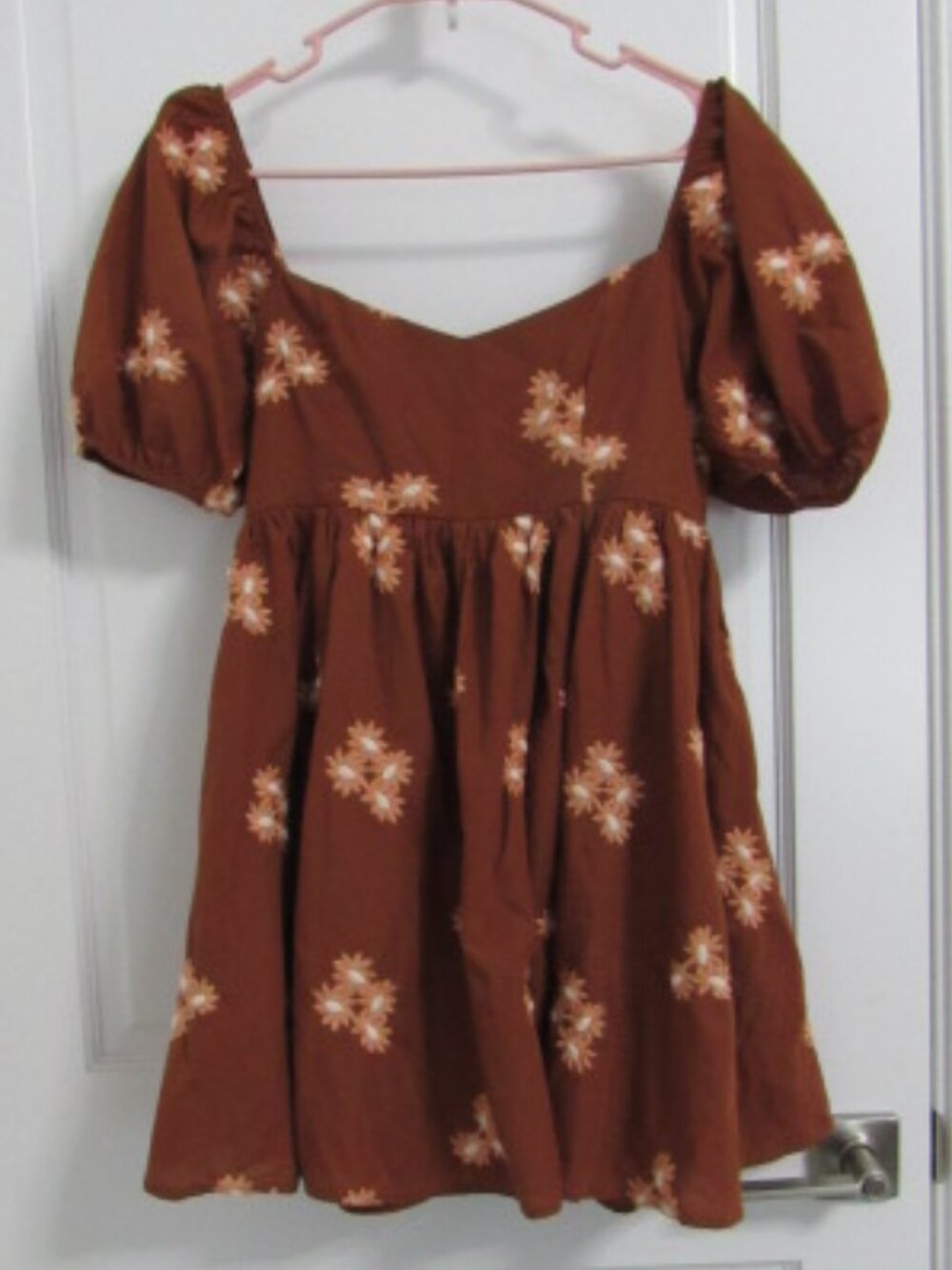 Altar'd State Brown Floral Dress Med